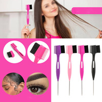 Brosses à sourcils naturelles double face avec contrôle des bords amovibles Peigne à queue de rat en nylon durable