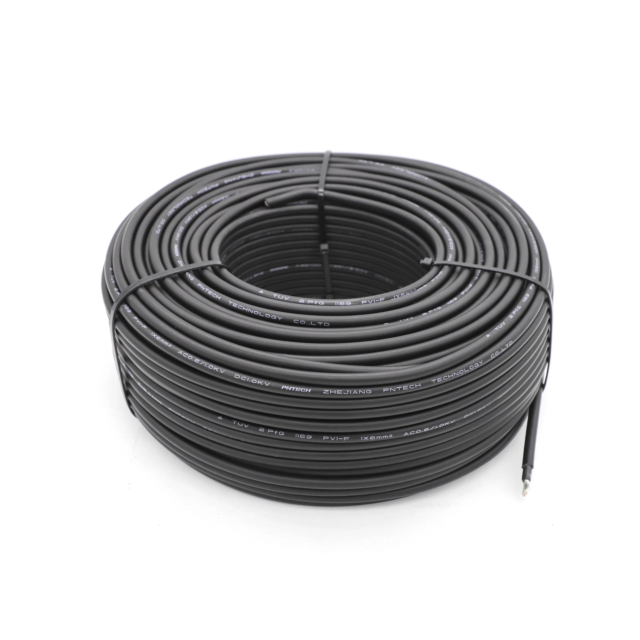 Wholesale Copper Wire 4mm2 6mm2 10mm2 Solar Cable H1Z2Z2-K 1x6.0mm2 Dc Solar Power Electric Wire Pv Cable