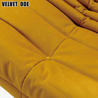Canapé Modulable Minimaliste Moderne en Velours Italien Ode, Confort Intégré, Sans Assemblage, Fauteuil Relax Durable et Écologique