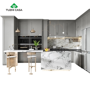 Ensemble d'armoires de cuisine modulaires modernes TUZHI, matériaux écologiques ignifuges, construction en contreplaqué, accessoires complets - Product Image 3