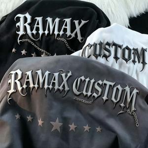 เสื้อยืดดีไซน์เนอร์คุณภาพสูงจากโรงงาน ผลิตจากผ้าฝ้าย 100% สำหรับทั้งชายและหญิง เนื้อผ้าหนา พิมพ์ลายโลโก้ตามสั่ง เสื้อยืดโอเวอร์ไซส์ผู้ชาย พิมพ์ลายนูน 3 มิติ หรูหรา - Product Image 1