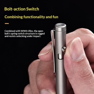 Pena Taktis Paduan Titanium Alat Anti-Serigala Luar Ruangan Portabel Pemecah Kaca Pena Pertahanan Diri Kotak Hadiah Isi Ulang - Product Image 2