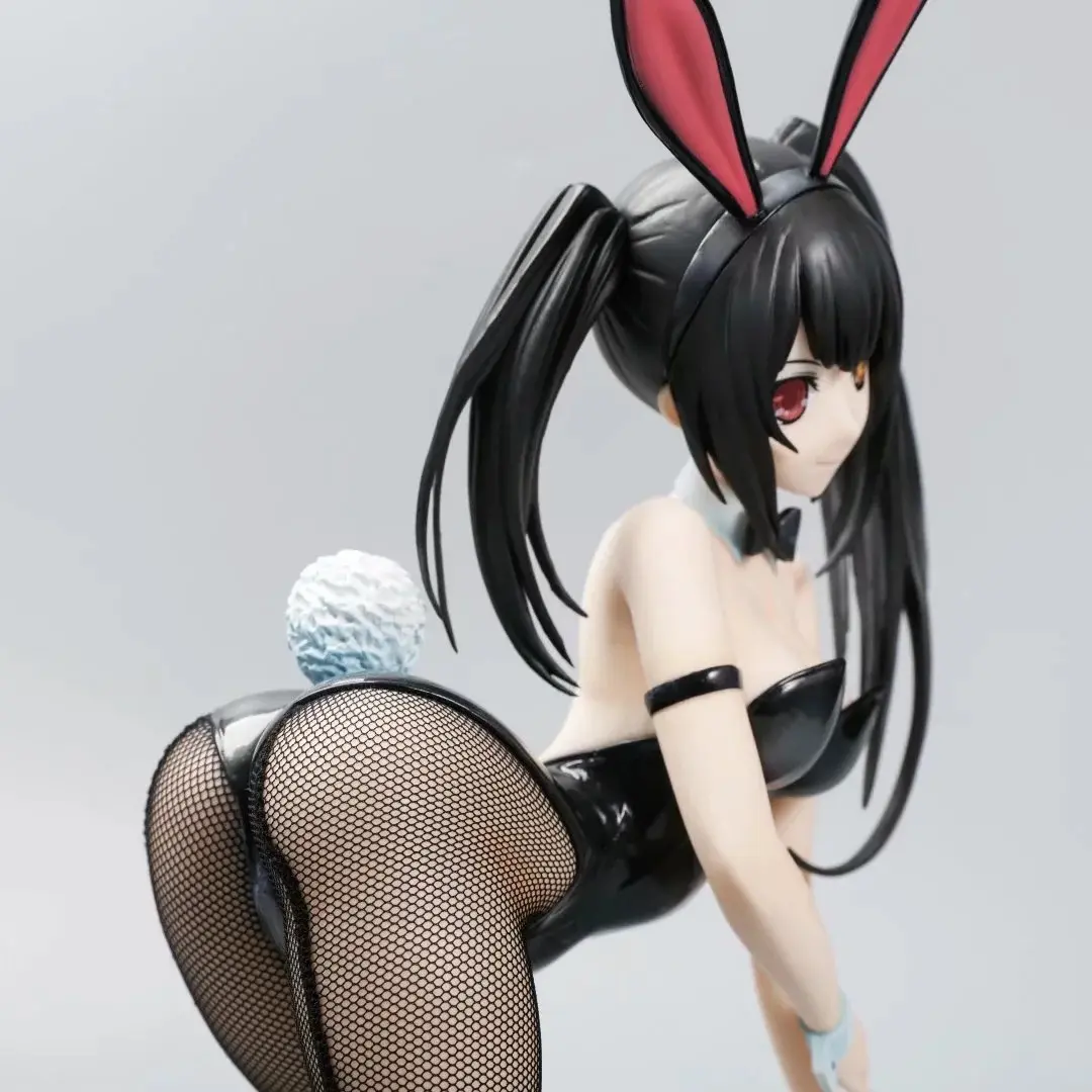 Neuer Stil Hentai PVC 27cm Tokisaki Kurumi Statuen Spielzeug Anime schwarze Seidenmädchen sexy Actionfiguren