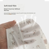 Combinaison pour bébé fille en coton mélangé à imprimé floral, style doux, été, fine, respirante, sans coutures, douce pour la peau, adaptée aux nourrissons