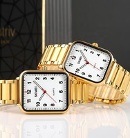 SKMEI — montre de couple pour hommes, à quartz, en acier inoxydable, étanche, 3ATM, 1954/1955