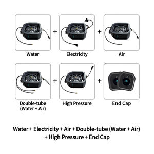 Carrete de Manguera Retráctil con Soporte de Pared, Combinación de Aire y <span class=keywords><strong>Agua</strong></span> para Lavado de Autos, Limpieza Profesional de Detalles Automotrices - Product Image 2