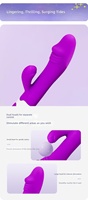 Vibrateur double tête extra-large pour adultes, stimulation du point G simulé, à piles, commande par bouton-poussoir, massage AV pour femmes