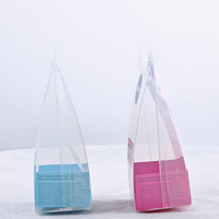 Boîte d'emballage mince pliable transparente personnalisée pour accessoires d'écouteurs, d'appareils photo, de sous-vêtements, en PVC recyclé, APET, PP