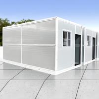 Maison en conteneur extensible de luxe de 20 pieds Maison pliante préfabriquée Conception pliable pour le bureau à domicile Utilisation en extérieur Panneau sandwich en acier