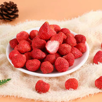 Gezonde hele aardbeien, GMO-vrij, gevriesdroogd, zongedroogd, zoetzure smaak, bulk, vacuüm verpakt, geconserveerd fruit, snack