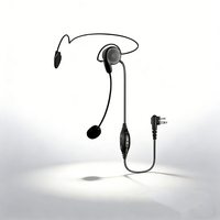 Casque filaire supra-auriculaire spécialisé 3,5 mm avec suppression du bruit ENC, interphone PTT, contrôleur audio et microphone – Noir