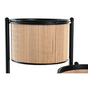 Fioriera in Metallo e Bambù 40x40x70.5 Naturale - Product Image 3