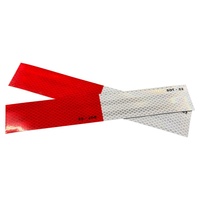 Ruban Réfléchissant Magnétique Personnalisé à Haute Visibilité Rouge et Blanc C2 30cm