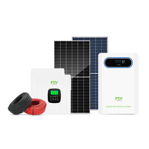 Hybrid On-Grid 5kw to 25kw Photovoltaic <b>Solar</b> <b>Power</b> Panels Complete Energy System <b>Kit</b> With MPPT Controller for Home Use High Eff - Product Image 4