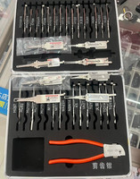 Boîte à outils Lishi originale 32 pièces 2 en 1, boîte vide pouvant contenir 32 outils de serrurier pour la réparation de serrures de voiture