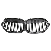 Pour BMW X1 F49 2020 Carbon Look Dual Slat Front Bumper Mesh Grille de radiateur automobile en matériau ABS durable