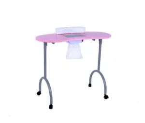 portable manicure table simple single pink foldable beauty shop nail salon easy to carry manicure table