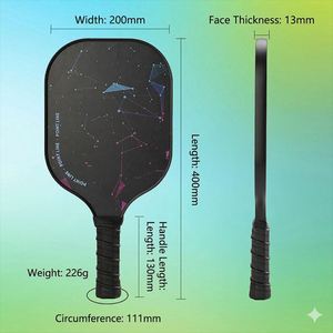 Custom Logo Pickle Ball <b>Racket</b> Set Foam Core Carbon Fiber <b>Pickleball</b> Equipments <b>Pickleball</b> Racquet 2 <b>Rackets</b> 4 Balls with Bag - Product Image 3