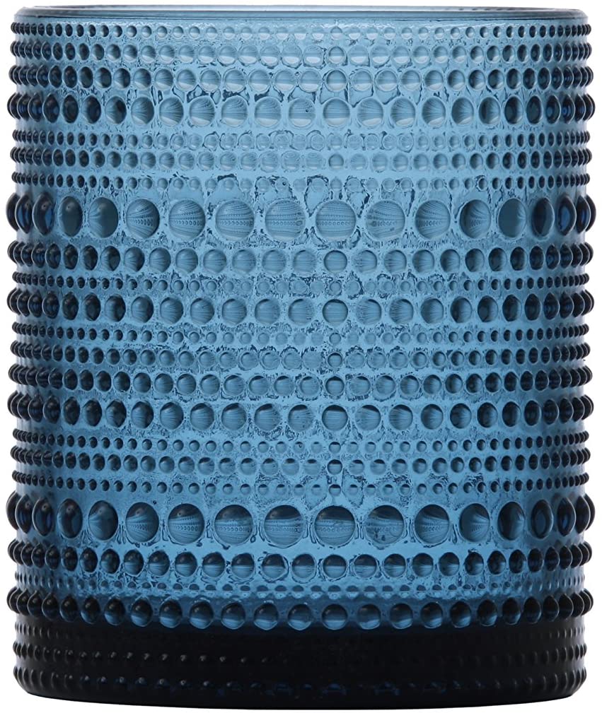 10oz Blue color Collection Double Old Fashioned bubble cocktail glassPopular