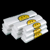 Sacs de courses en plastique HDPE à bas prix, style T-shirt, sacs de transport pour épicerie, approvisionnement en gros directement de l'usine