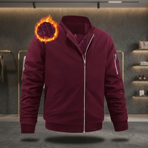 Chaqueta Bomber Unisex de Invierno, Cortavientos, Cálida, con Cierre Completo, Chaqueta de Vuelo Formal con Bolsillos y Botones de Camuflaje - Product Image 3