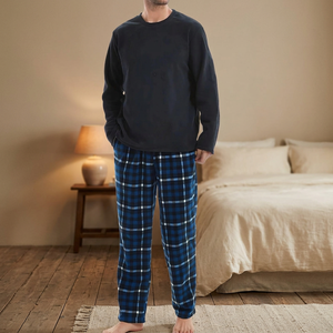 Men's Casual Long T-Shirt and Trousers Set with Oversized Stripe Print Jogging Tracksuit Sleepwear Outfit - Product Image 3