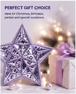 Custom Purple Star Shaped Lid and Base Advent Calendar <b>Box</b> Rigid Cardboard <b>Christmas</b> Blind <b>Box</b> Mystery Packaging <b>Box</b> Wholesale - Product Image 3