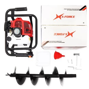 XPTOOL Perceuse à percussion sans fil 2 temps, moteur essence 52CC, couple de 48,97 lb-pi, tarière métallique 400mm pour bricolage - Product Image 4