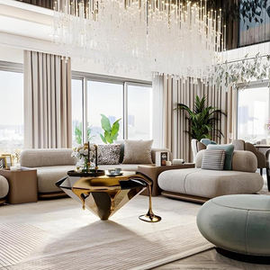 Juego de Sofás Seccionales Italianos de Diseño de Lujo para Sala de Estar Moderna 2026, Muebles para el Hogar, Sofás para Sala de Estar de Villa - Product Image 3