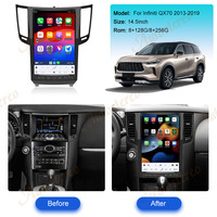 Autostereo 14,5 "Android 11 GPS para coche Tesla pantalla REPRODUCTOR DE DVD para coche Android estéreo Radio de coche para Infiniti FX37 FX50 QX70 2013-2019