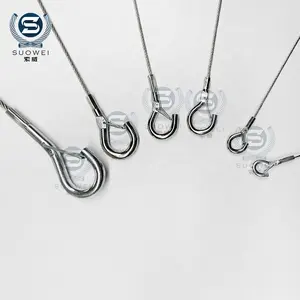 Metal Eyelet Terminals Steel Swage Eye Terminal For Wire Rope Cable Crimped Tube Crimp Cable Lug For Steel Wire Rope