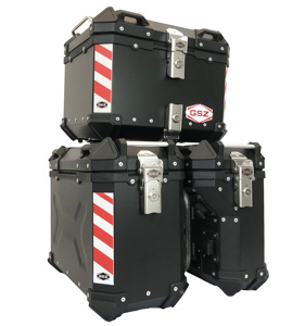 New Sales 37L Motor Aluminum Alloy Storage Luggage Cases Side pannier box motorcycle side case Waterproof motorcycle side box