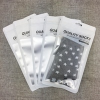 Chaussettes givrées semi-transparentes imprimées de logo personnalisé de haute qualité Emballage Ziplock avec fermeture à glissière pour l'alimentation et le café