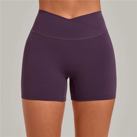 Shorts de sport pour femmes QS 9355, taille haute, en spandex, pour la course à pied et les activités de plein air