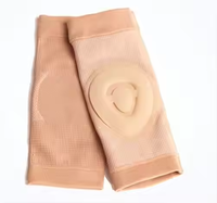 Manchon de soutien de genou de volley-ball respirant de Compression personnalisé danse tissu tricoté à haute élasticité genouillère de rotule de poteau en silicone