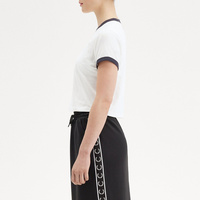 T-Shirt en jersey de luxe pour femmes de haute qualité Design moderne à la mode solide été imprimé respirant tricoté Logo décontracté en gros