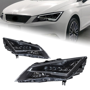 Luces AKD para <span class=keywords><strong>Seat</strong></span> <span class=keywords><strong>Leon</strong></span> 2013-2017, Faros Delanteros LED DRL, Señal Dinámica, Luz Alta y Baja, Luces de Circulación Diurna DRL, Lámparas Automáticas - Product Image 1