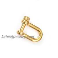 Bijoux en acier inoxydable 304 or, accessoires, pièces de Bracelet à breloques 4mm D boucle boucle fermoir