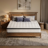 Matelas hybride en mousse à mémoire de forme avec ressorts ensachés 5 zones, fermeté moyenne, design moderne, 32 cm d'épaisseur, garantie 10 ans, pour usage hôtelier
