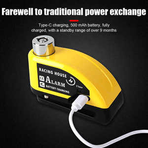<span class=keywords><strong>Alarma</strong></span> de bicicleta, tipo C <span class=keywords><strong>candado</strong></span> de freno de disco, <span class=keywords><strong>candado</strong></span> de <span class=keywords><strong>alarma</strong></span> de motocicleta recargable por USB, 110 Db, impermeable, antirrobo, <span class=keywords><strong>candado</strong></span> de <span class=keywords><strong>alarma</strong></span> para patinete MTB - Product Image 2