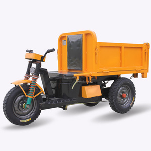 รถสามล้อบรรทุกไฟฟ้า 48V 1000W+ กระบะไฮดรอลิกแบบเปิด สำหรับขนส่งงานก่อสร้าง - Product Image 1