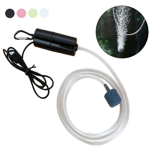 Mini Aquarium Air Pump USB Fish Tank Oxygen Air Pump With Air Stone Mute Energy Saving Oxygen Pump for Aquarium Fishing
