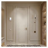 Porte intérieure française moderne blanche en MDF pré-montée, insonorisée et étanche, pour chambre d'hôtel