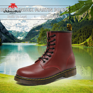 Botas Británicas Retro de Piel Vacuna con Cordones, Antideslizantes, Punta Redonda, para Hombre y Mujer, Invierno - Product Image 2