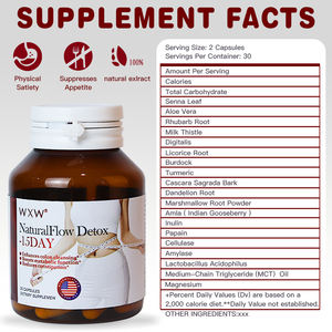 Capsules de nettoyage du côlon et de l'intestin de marque privée OEM Support de drainage digestif Capsules de nettoyage du côlon en 14 jours - Product Image 4