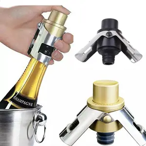 Tùy Chỉnh Logo Silicone Kín Xách Tay Nút Chai Rượu Bơm Chân Không Stoppers Champagne Chai Chân Không Stopper