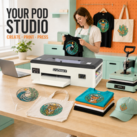 Baru untuk Printer DTF Digital 13 Inch A3 1390 Mesin Cetak Kaos Otomatis dengan Roll Film Stainless Steel