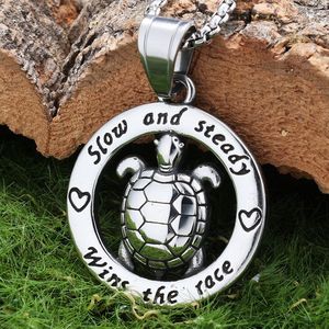 Vente en gros de bijoux tortues en acier inoxydable Collier en acier inoxydable pour hommes collier de bijoux <span class=keywords><strong>la</strong></span> course <span class=keywords><strong>tortue</strong></span> <span class=keywords><strong>et</strong></span> lièvre - Product Image 1