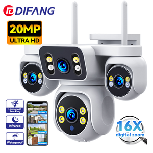 20MP tự động theo dõi không dây CCTV bốn ống kính máy ảnh mạng PTZ ngoài trời giám sát Wifi 360 thông minh <span class=keywords><strong>Camera</strong></span> An Ninh - Product Image 2