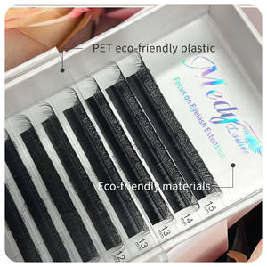 Extensions de cils en forme de 5D en gros, fournisseur YY, courbure C CC D DD, soie, vison, cachemire, volume doux, extensions de cils en éventail, cilios - Product Image 4